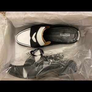 NWT Michael Kors Annette leather Mule slide size 5